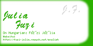 julia fuzi business card